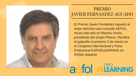 El Presidente del Grupo Pharos, Marcos Urarte, galardonado con el Premio Javier Fernández Aguado al mejor directivo 2017