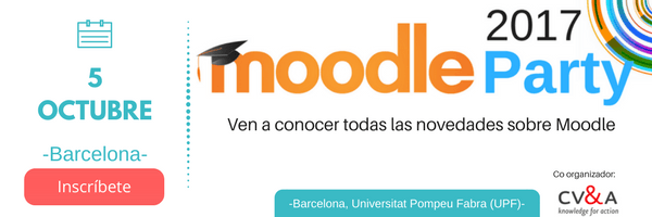 La 8ª edición de la Moodleparty 2017 se celebrará en Barcelona el 5 de octubre